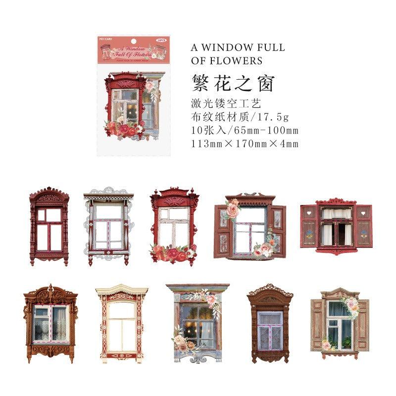 1189 Sticker Pack Flower Window Sill Series - Memo Journals