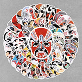 1042 (60 Peking Opera Face Stickers) - Memo Journals