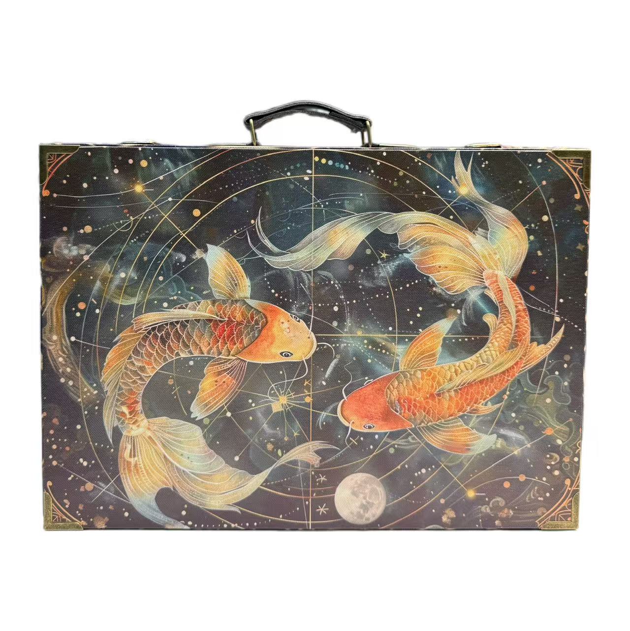 6175 Celestial Koi Wood Storage Box