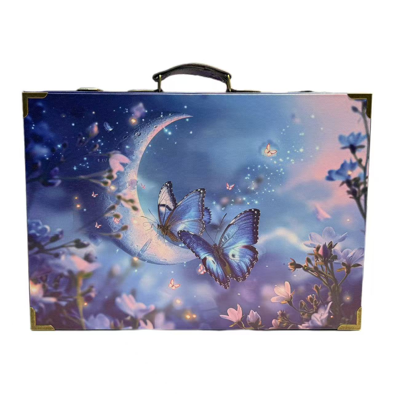 6182 Moonlight Butterflies Wood Storage Box