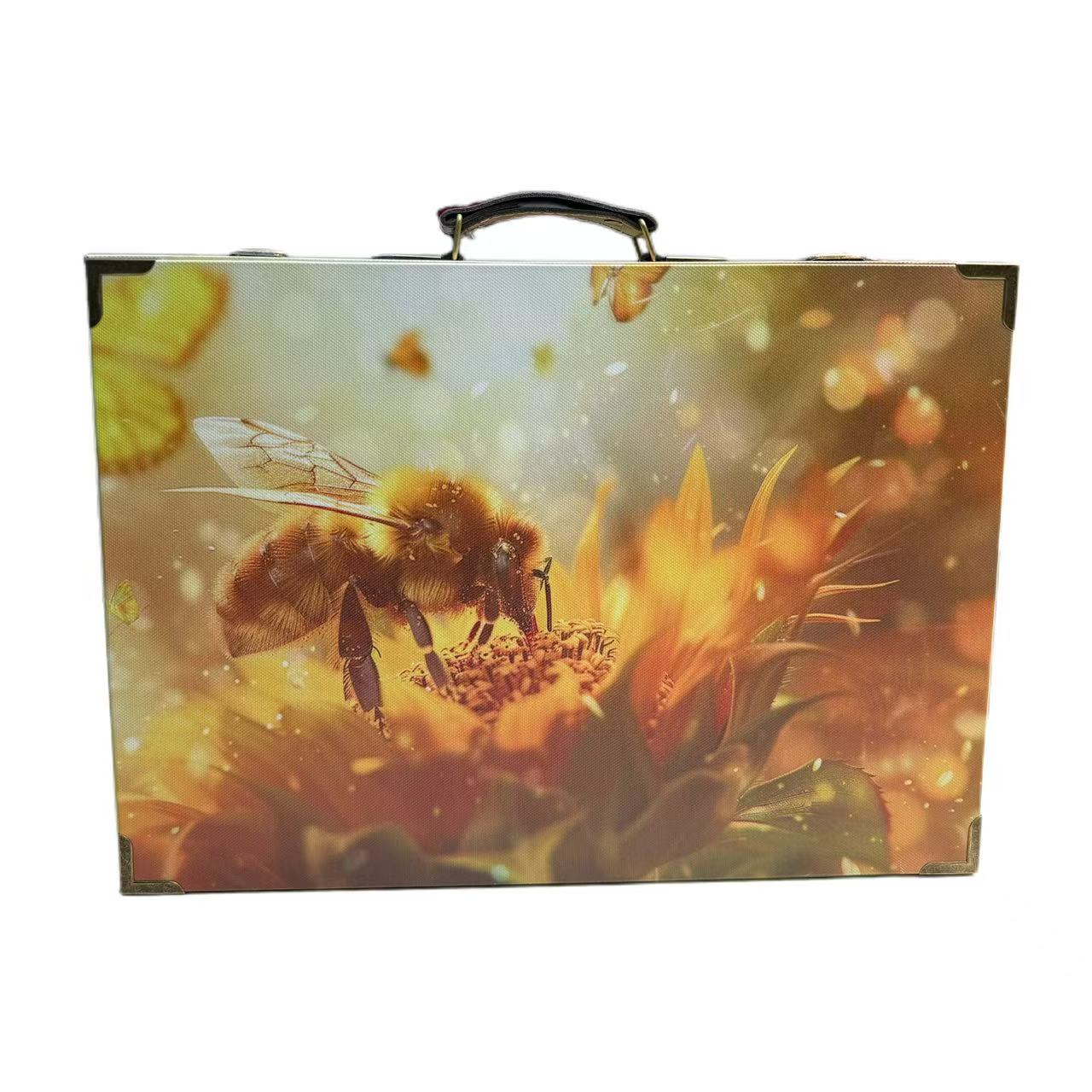 6172 Sunflower Bee Wood Storage Box