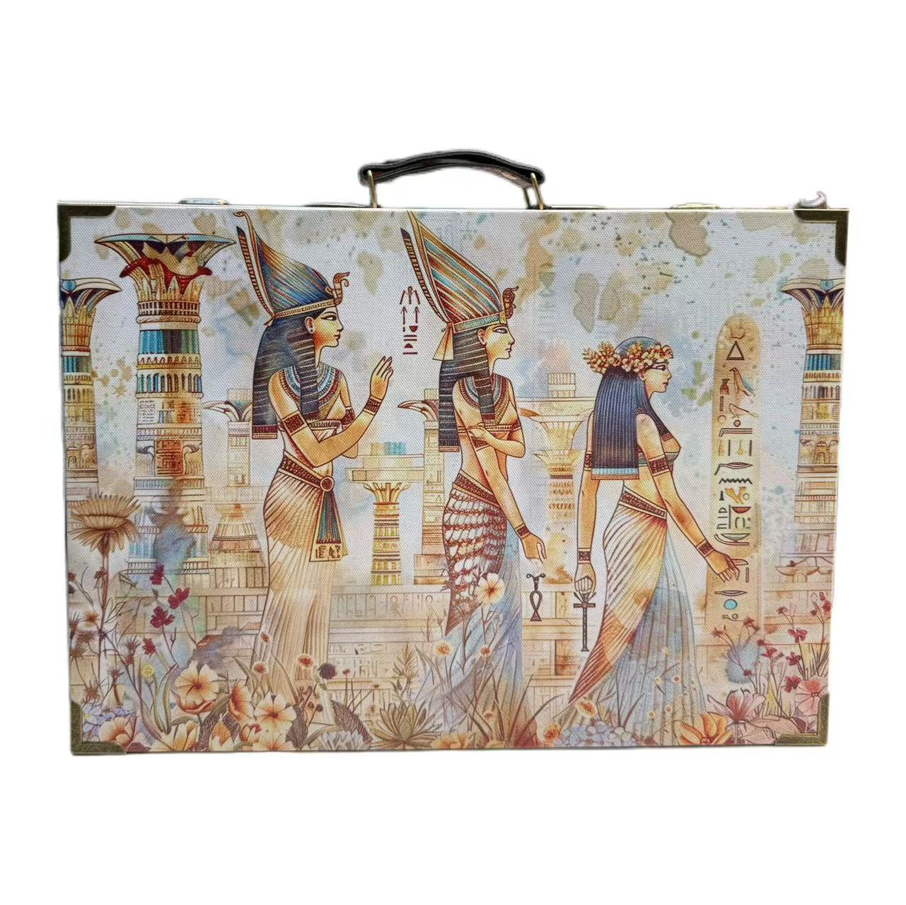 6178 Box with Ancient Egyptian - style Goddess Paintings