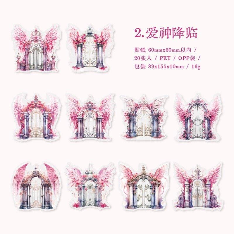 1007 Pet Sticker Pack - Angel Wings Series, Vintage Winged Decor for ...