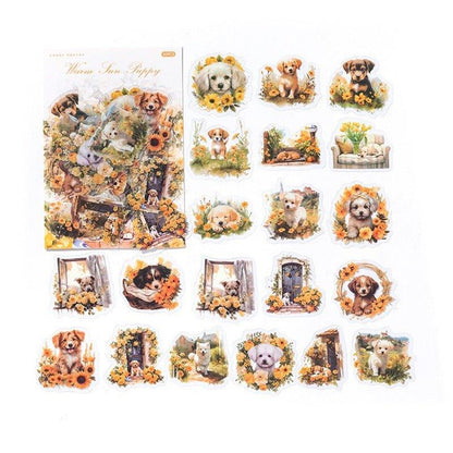 1010 PET Sticker Set Forest Ranch Series Light Retro Butterfly Plant Manual Decoration Collage Material - Memo Journals