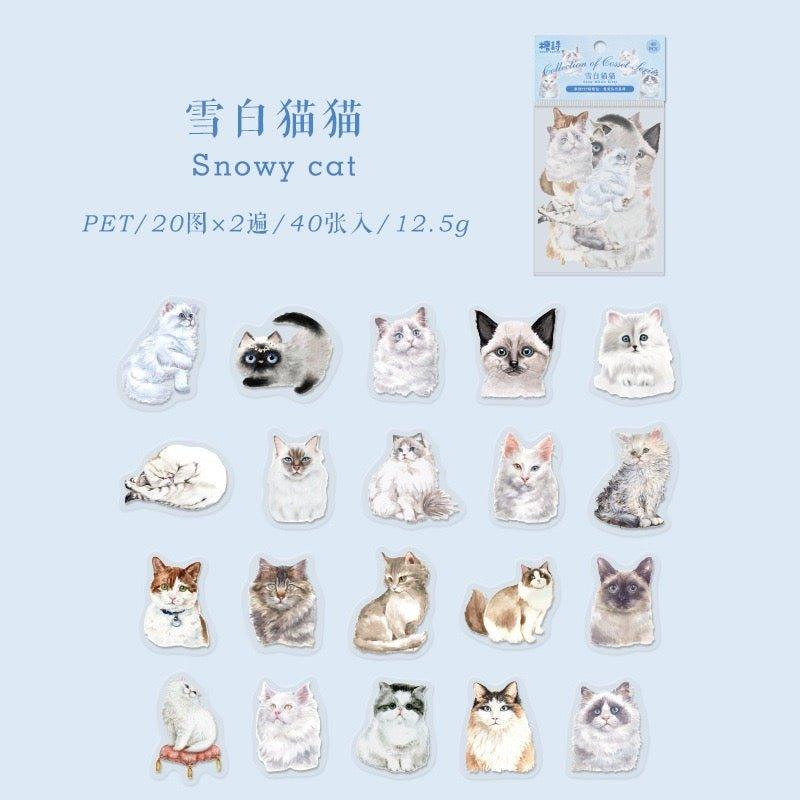 1016 pet sticker pack love pets series of books changeable cats cute cute pets handbook material decorative - Memo Journals