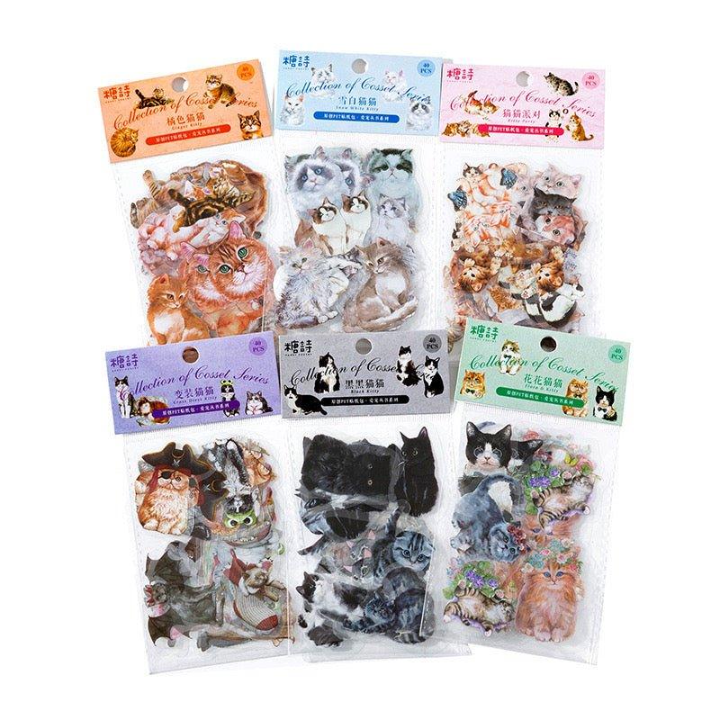 1016 pet sticker pack love pets series of books changeable cats cute cute pets handbook material decorative - Memo Journals