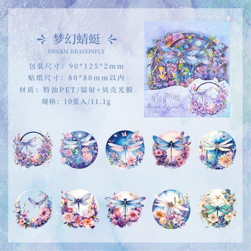 1018 Special oil PET sticker packs Xiangfu Flower Moon Series - Memo Journals