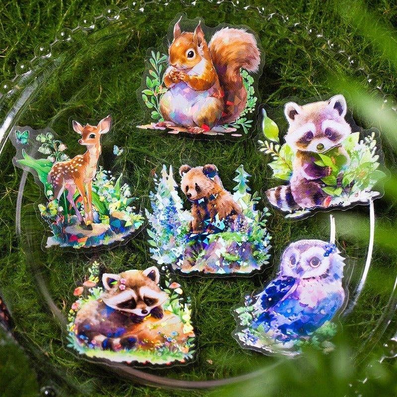 1020 Shell light stickers animal small forest series - Memo Journals