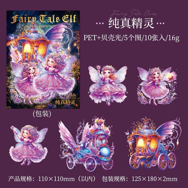 1022 Character Shell Light PET Stickers Fairy Tale Fairies - Memo Journals