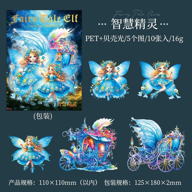 1022 Character Shell Light PET Stickers Fairy Tale Fairies - Memo Journals