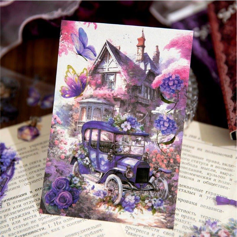 1091 Vintage pet material sticker book Secret Manor - Memo Journals