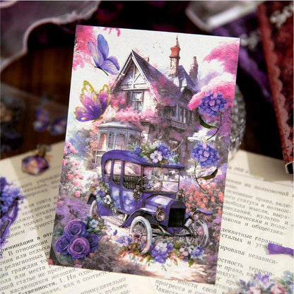 1091 Vintage pet material sticker book Secret Manor - Memo Journals