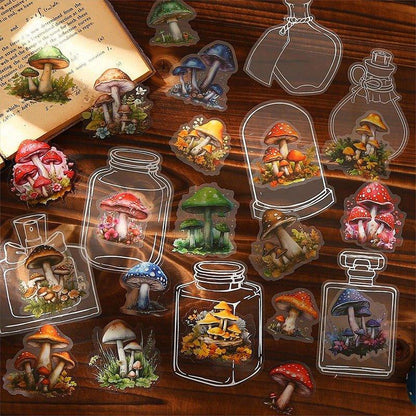 1097 PET Stickers Mushroom in a bottle series - Memo Journals