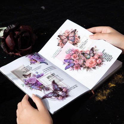 1098 Butterfly in the Dark series sticker packs - Memo Journals