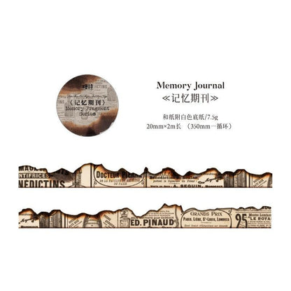 3007 Washi Shaped Tape Memory Fragments Series - Memo Journals