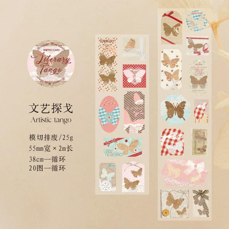 3016 Tape Butterfly Print Series - Memo Journals