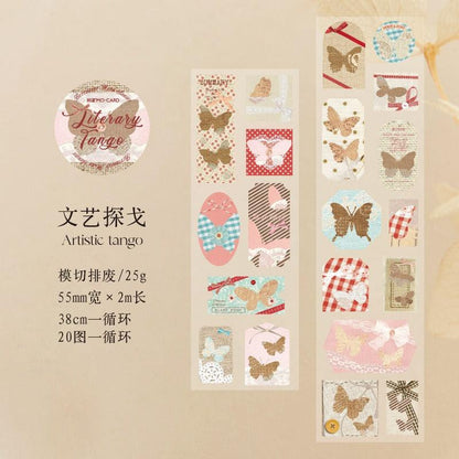 3016 Tape Butterfly Print Series - Memo Journals