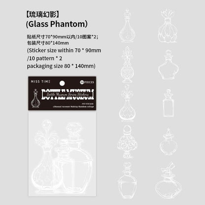 1040 Laser Clear PET Stickers Handmade DIY Bottle - Memo Journals