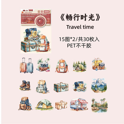 1183 Sticker Pack Traveling Light Collection Series - Memo Journals