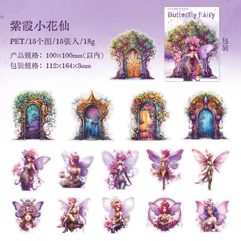 1197 PET Sticker Pack Butterfly Fairy Series - Memo Journals