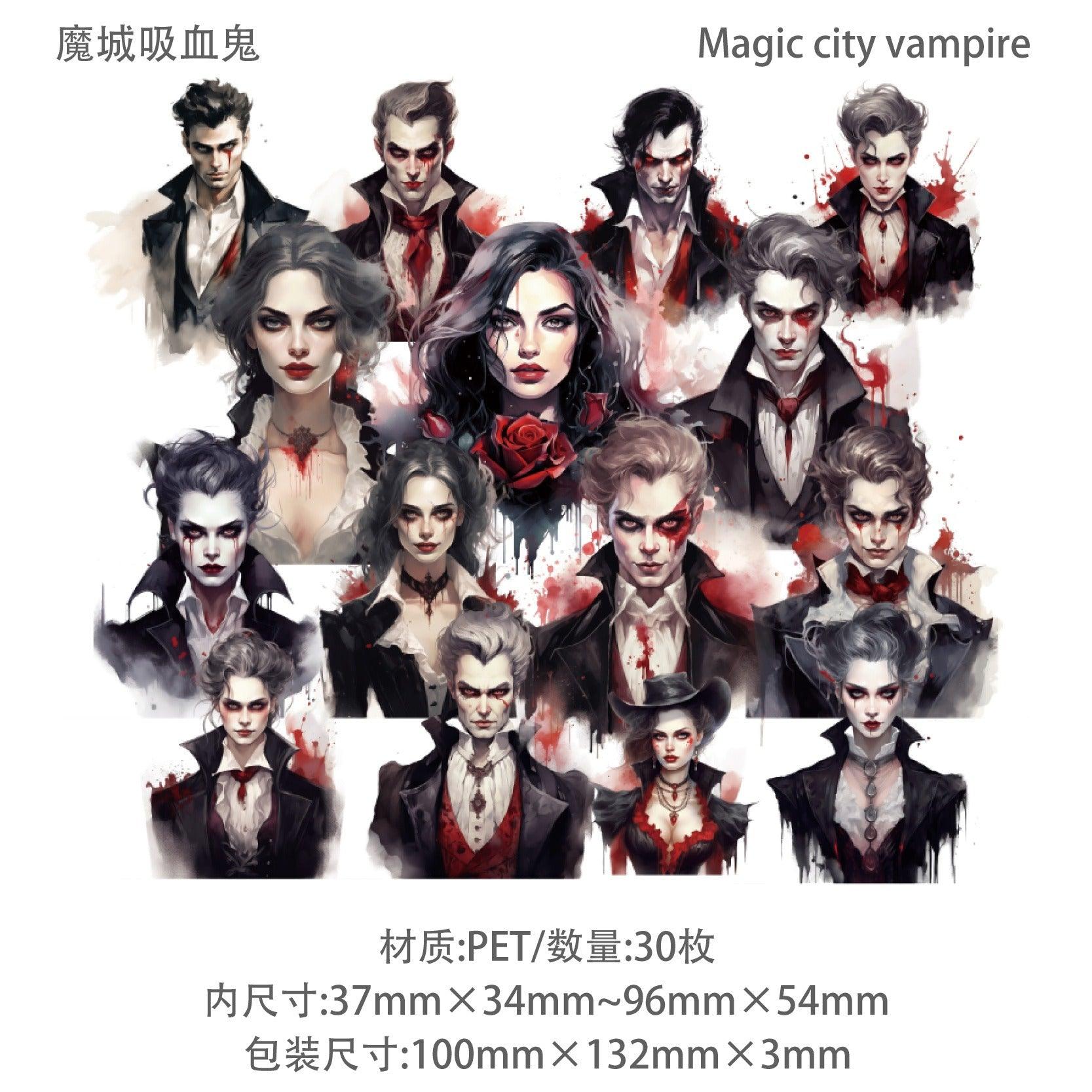 1053 Sticker Pack Gothic Vampire Series - Memo Journals