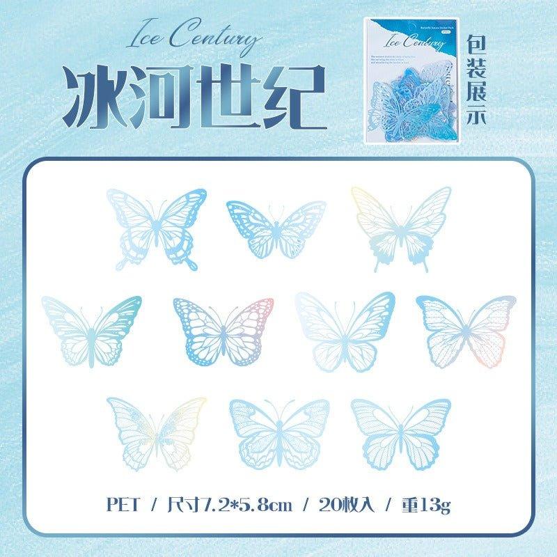 1105 PET Sticker Pack Butterfly Island 2 Bullet Series - Memo Journals