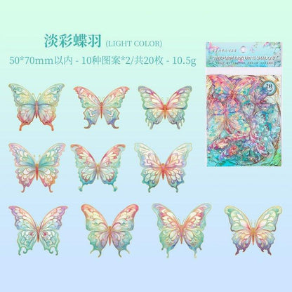 1107 Gilt Butterfly Dream Handbook Sticker Pack - Memo Journals