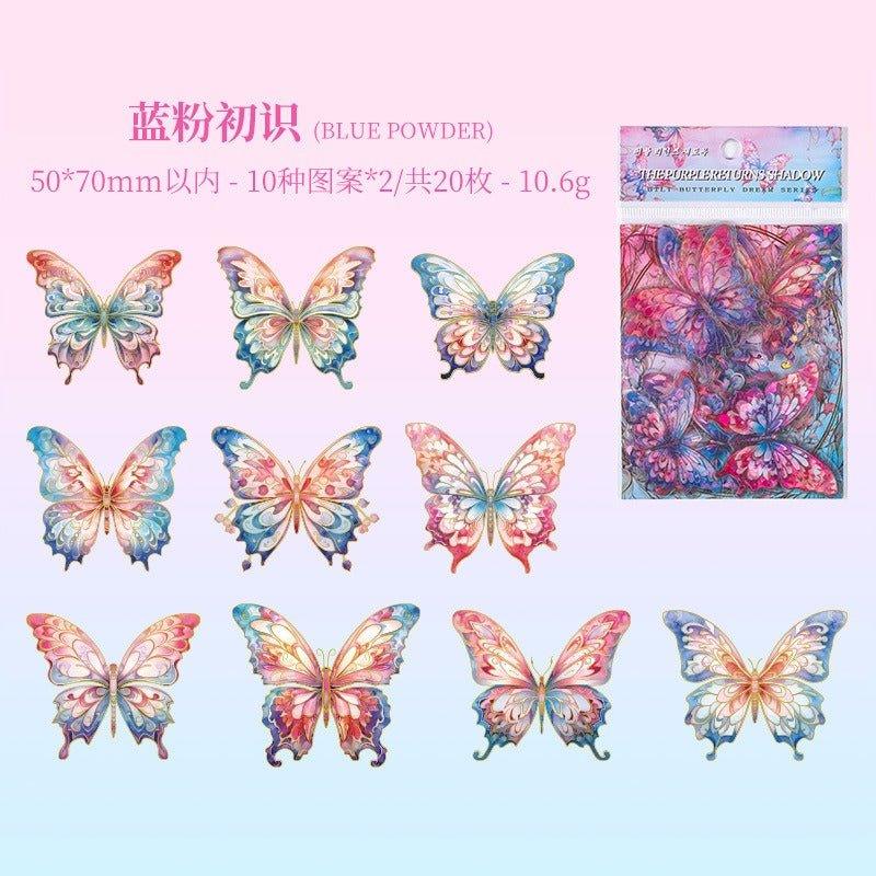 1107 Gilt Butterfly Dream Handbook Sticker Pack - Memo Journals