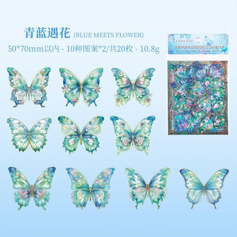 1107 Gilt Butterfly Dream Handbook Sticker Pack – Memo Journals