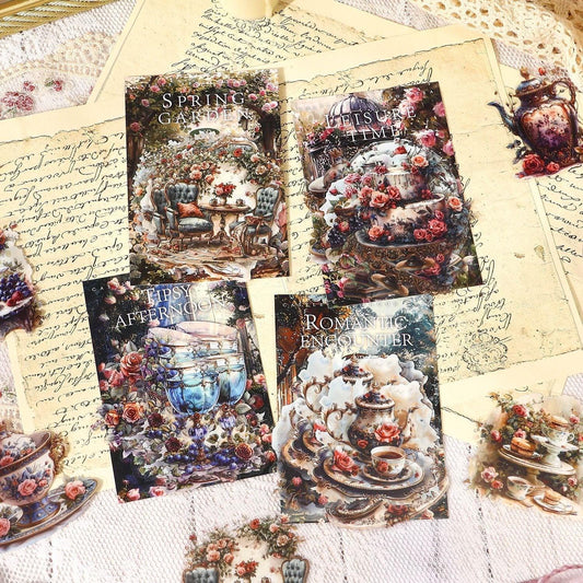 1117 Stickers Chateau Afternoon Tea Series - Memo Journals