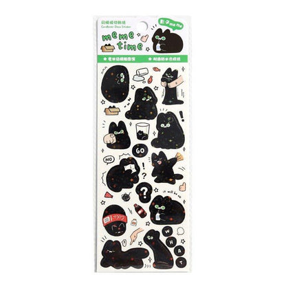 1125 Flash Membrane Stickers Catmeme Series - Memo Journals