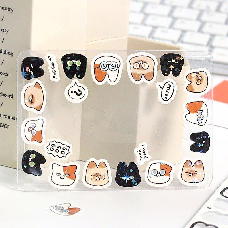 1125 Flash Membrane Stickers Catmeme Series - Memo Journals