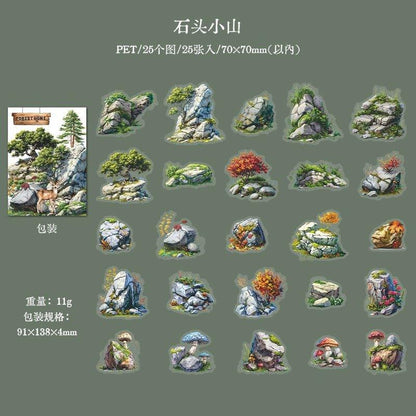 1126 Forest Animal Themed DIY Sticker Pack - Memo Journals