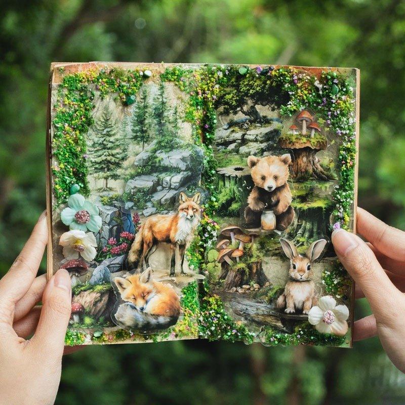 1126 Forest Animal Themed DIY Sticker Pack - Memo Journals