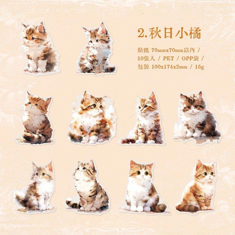 1127 Sticker Pack Animal Forest Cartoon Cat Bunny - Memo Journals