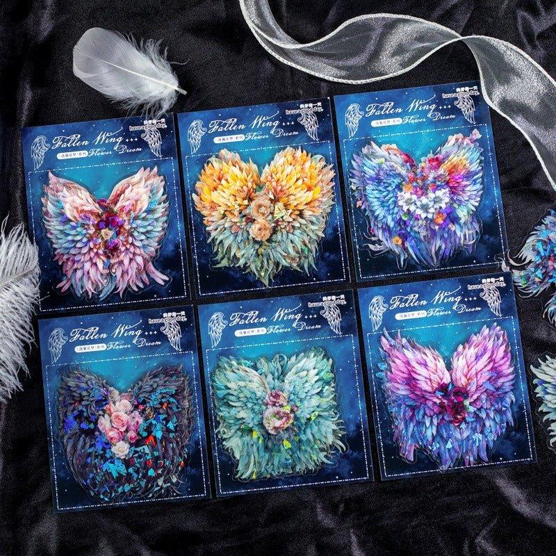 1138 Sticker Pack Falling Wing Flower Dream Series - Memo Journals