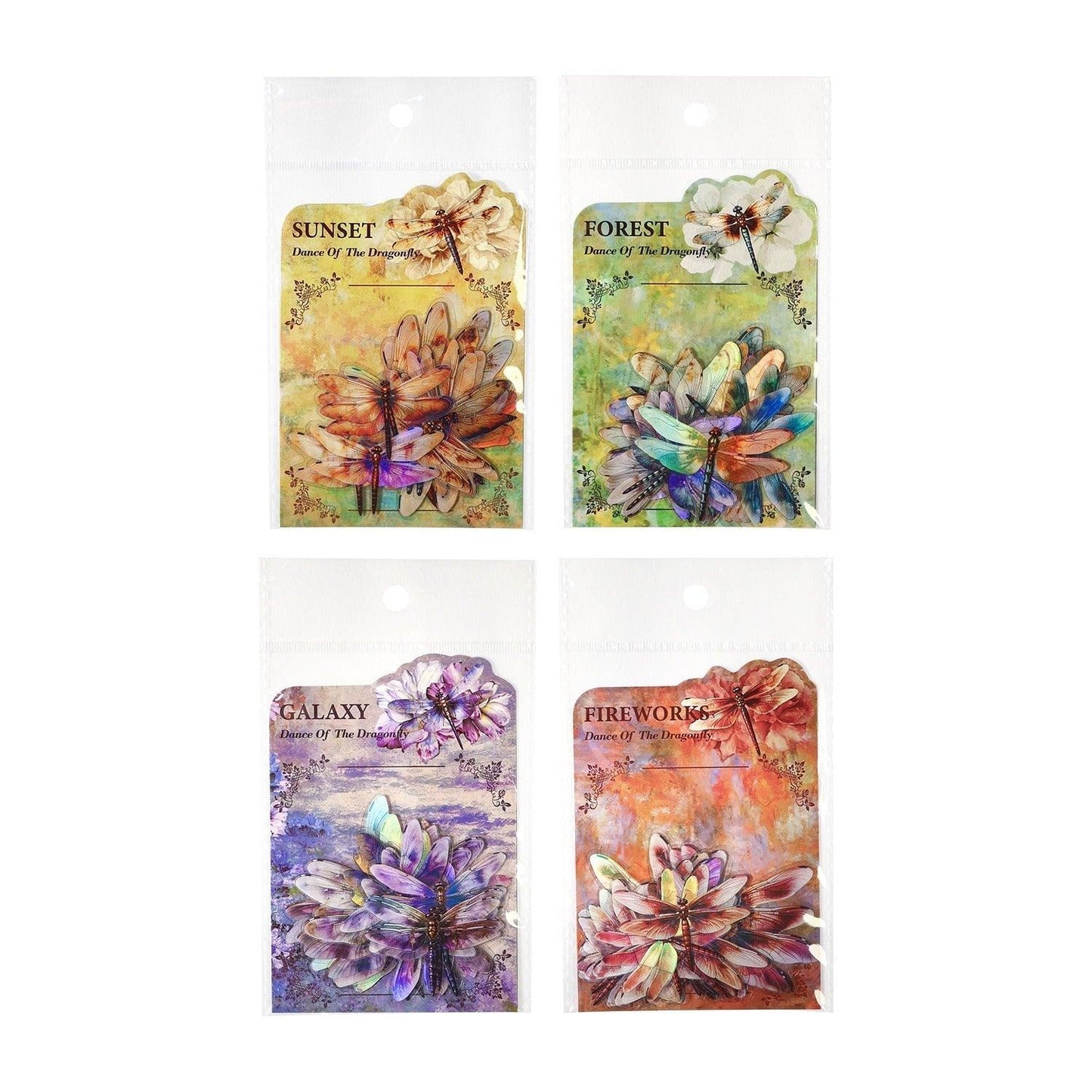 1143 Stickers Dragonfly Dance Series - Memo Journals