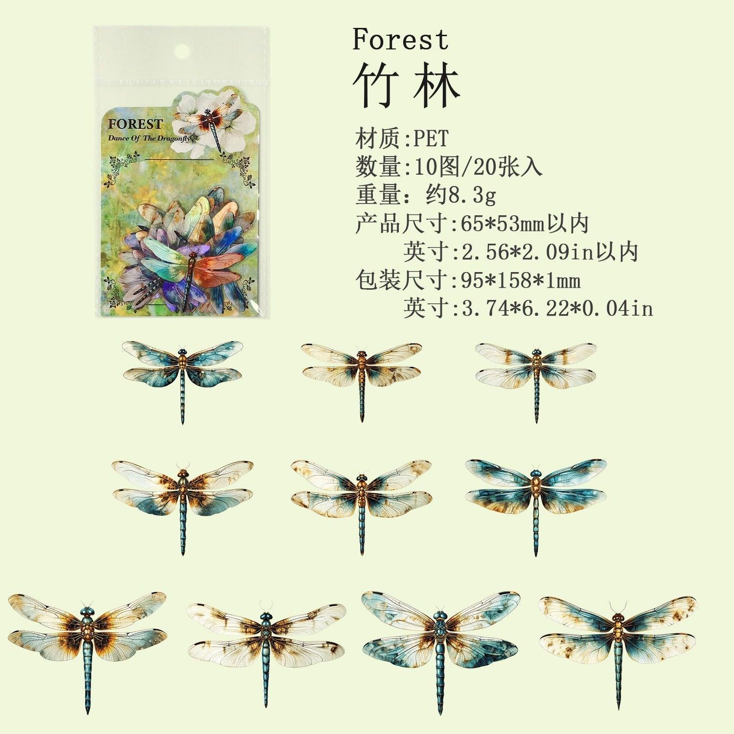 1143 Stickers Dragonfly Dance Series - Memo Journals