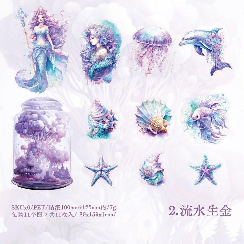 1150 Sticker Pack Deep Sea Shimmer Series - Memo Journals