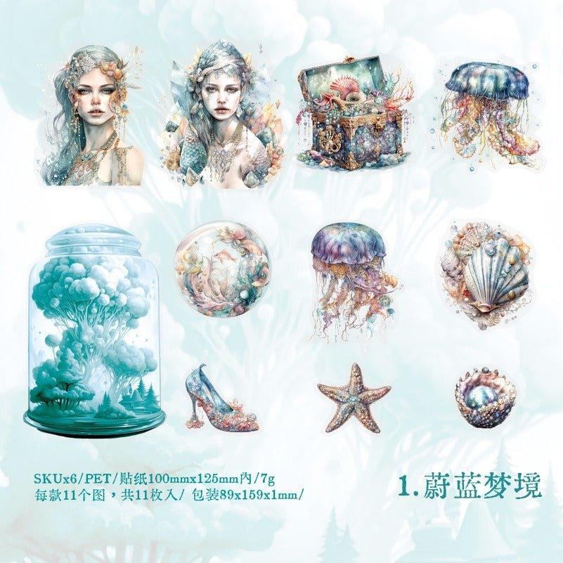 1150 Sticker Pack Deep Sea Shimmer Series - Memo Journals