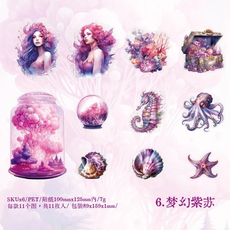 1150 Sticker Pack Deep Sea Shimmer Series - Memo Journals