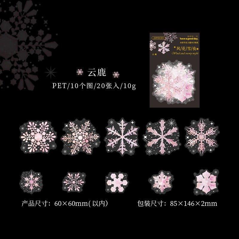 1152 Stickers Windflower and Snowy Night Series - Memo Journals