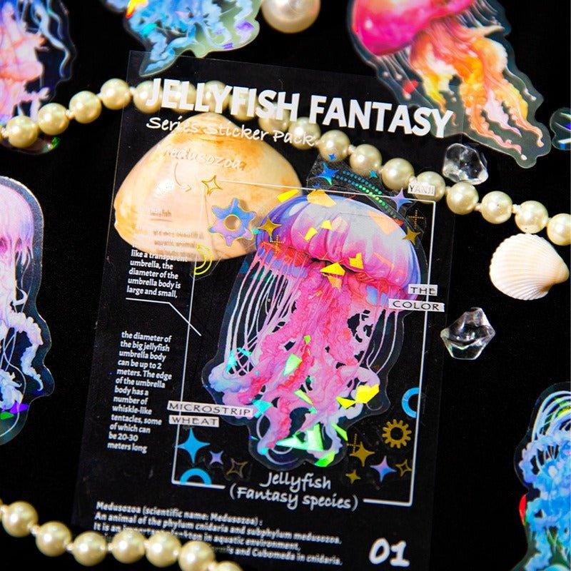 1153 Sticker Packs Jellyfish Fantasy Series - Memo Journals