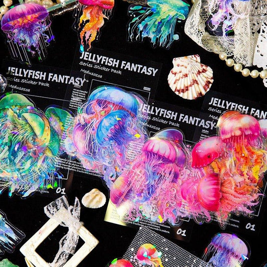 1153 Sticker Packs Jellyfish Fantasy Series - Memo Journals