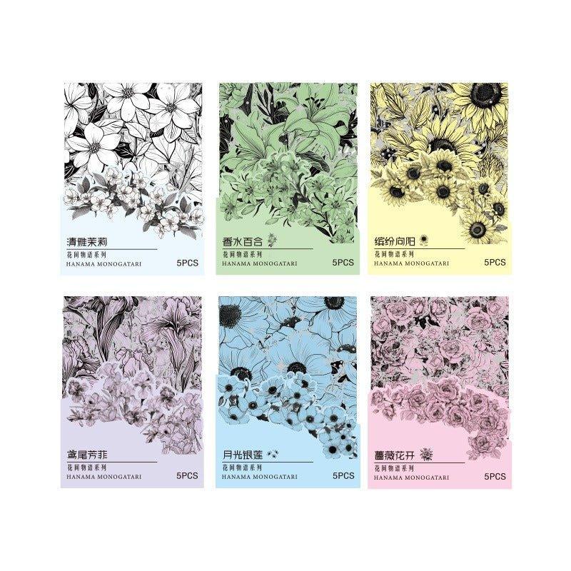 1159 Stickers Flower Story Series - Memo Journals