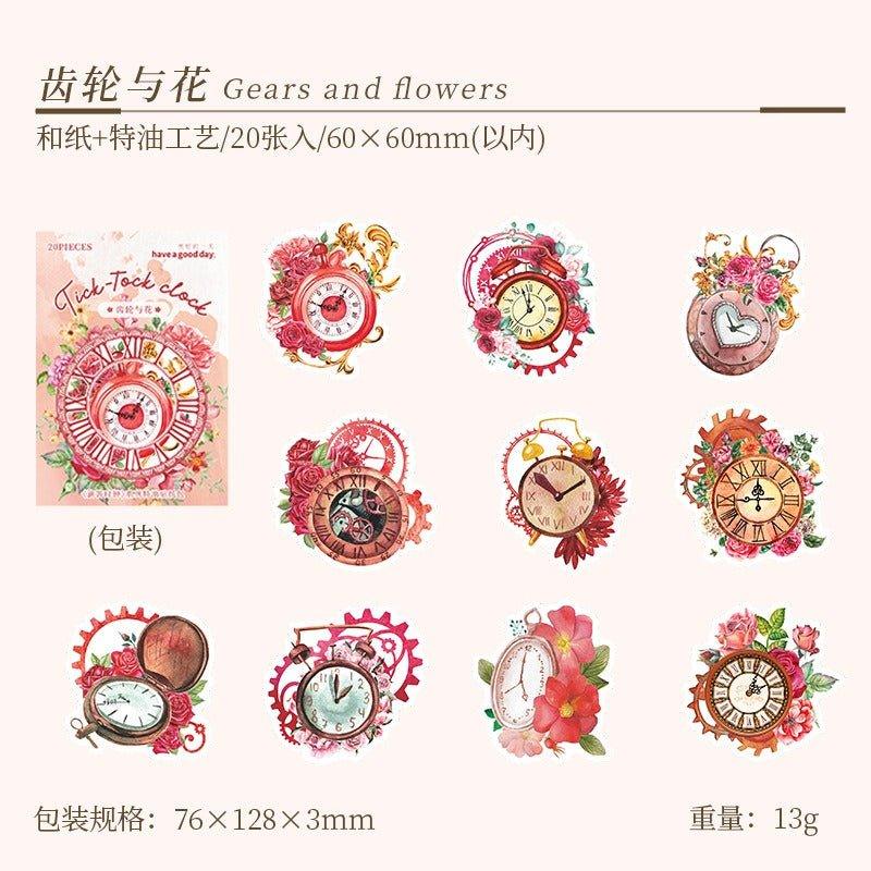 Journal Clock Sticker 1160 Sticker Pack Tick Clock Series – Memo Journals
