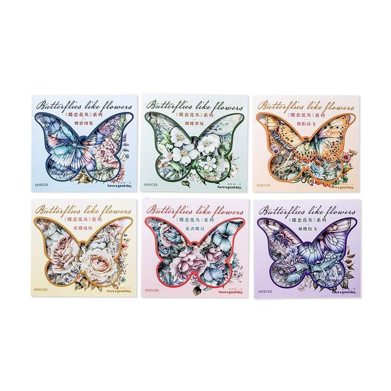 1161 Sticker Pack Butterfly Bush Collection - Memo Journals