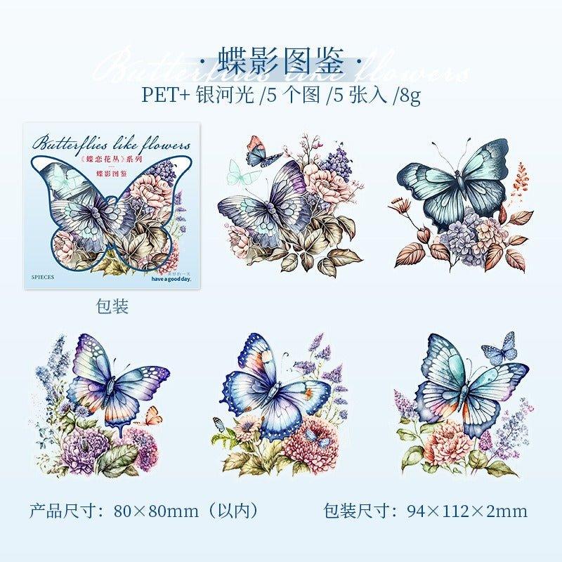 1161 Sticker Pack Butterfly Bush Collection - Memo Journals