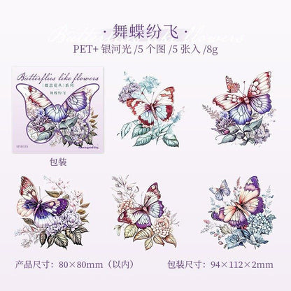 1161 Sticker Pack Butterfly Bush Collection - Memo Journals