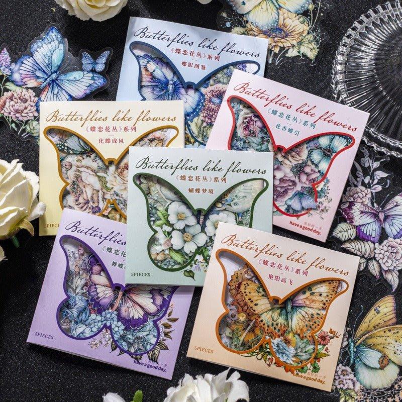 1161 Sticker Pack Butterfly Bush Collection - Memo Journals